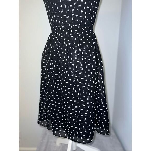 Women’s sz 2 One Shoulder Polka Dot Dress - Picture 5 of 10